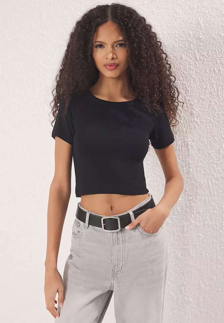 Black-Black Knitted Blouse Twoss23Bz00108