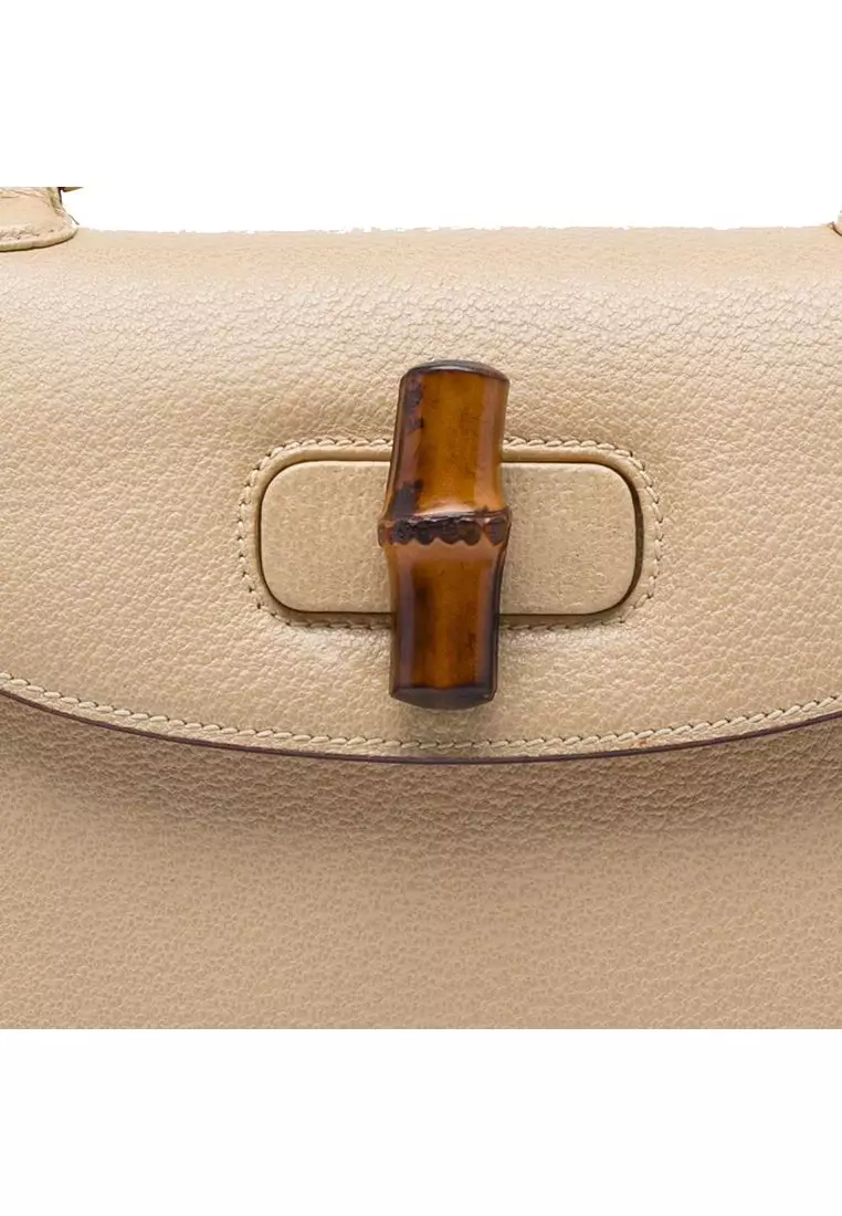 Pre-Loved Gucci Grained Calfskin Bamboo Night
