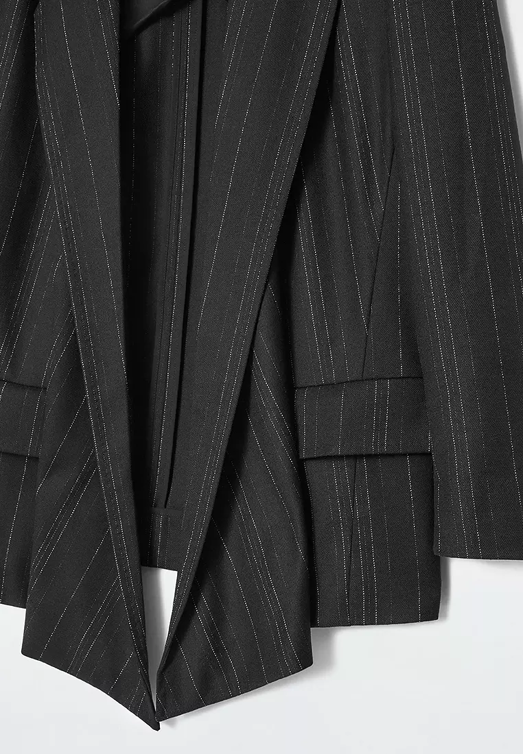 Buy COS Draped Pinstriped Blazer 2025 Online | ZALORA