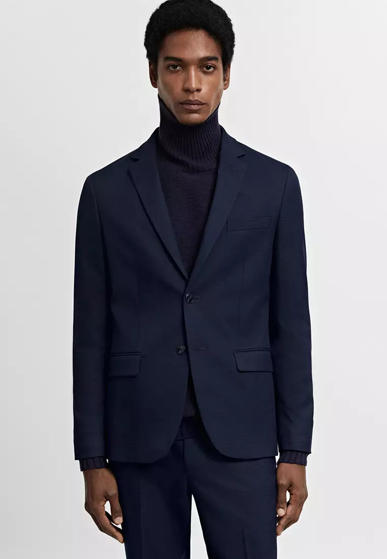 Polo neck outlet suit jacket