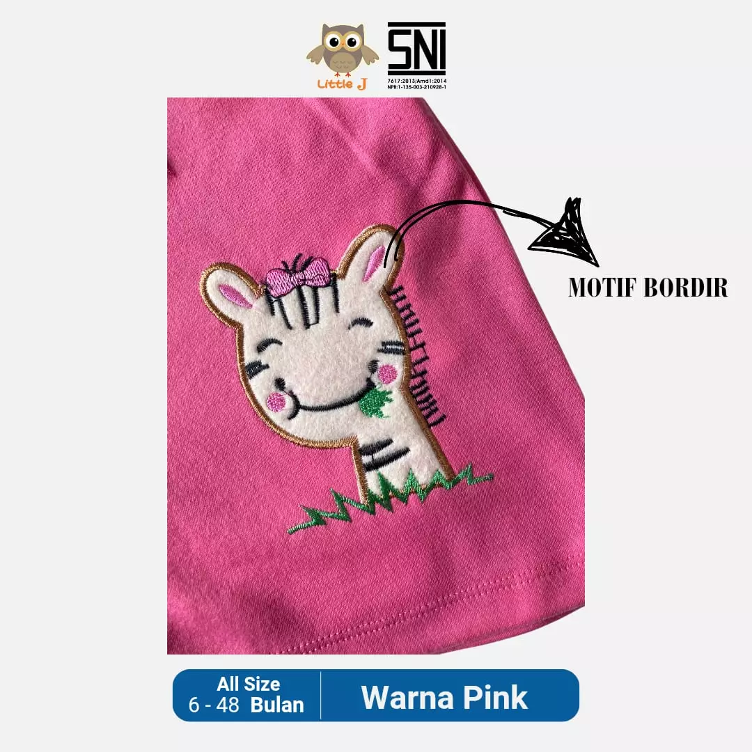 Little J - Overall Cewek- Baju Kodok Anak / Celana Jumpsuit Baju Kodok / Overall Kodok Premium Pink Lucu Lebaran