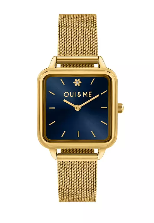 [Sustainable Watch] Oui & Me Harmonie 36.2x27.5mm Rectangular Case Women's Gold Metal Band Quartz Watch ME010381