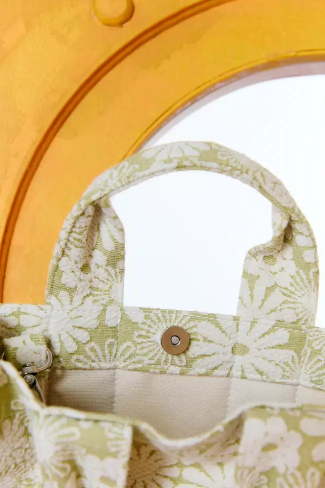 Pure Flower in Forest Micro Box Tote Bag