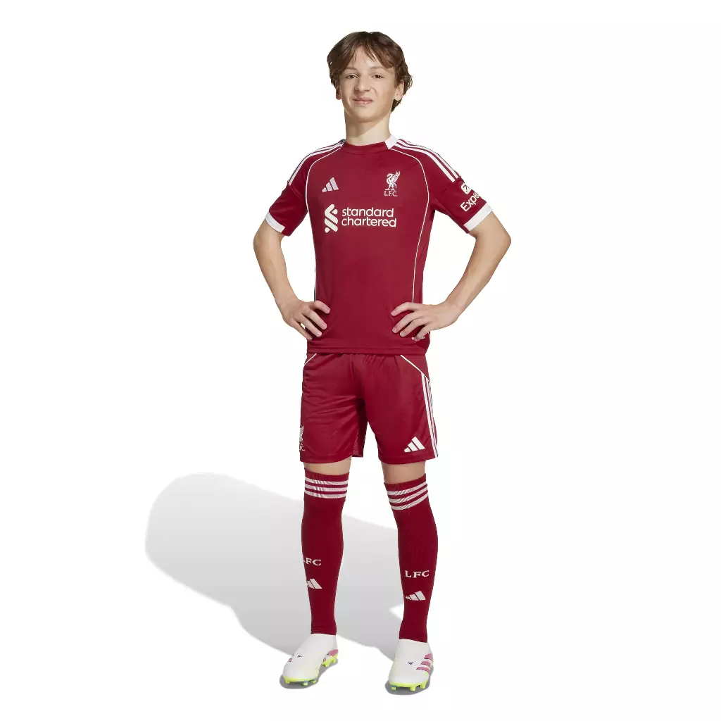 ADIDAS Liverpool FC 25/26 Home Shorts Kids JV6441 - Celana Anak (Merah)