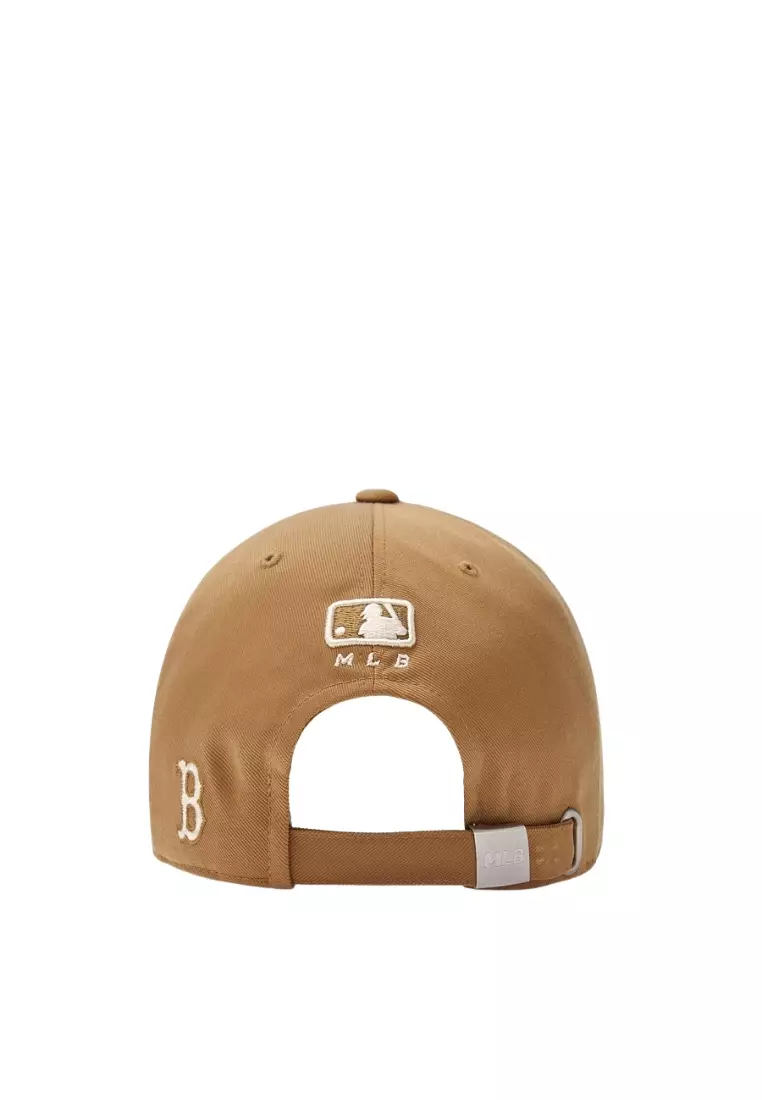 Varsity Cursive Fluffy Logo Unstructured Ball Cap - Boston Camel