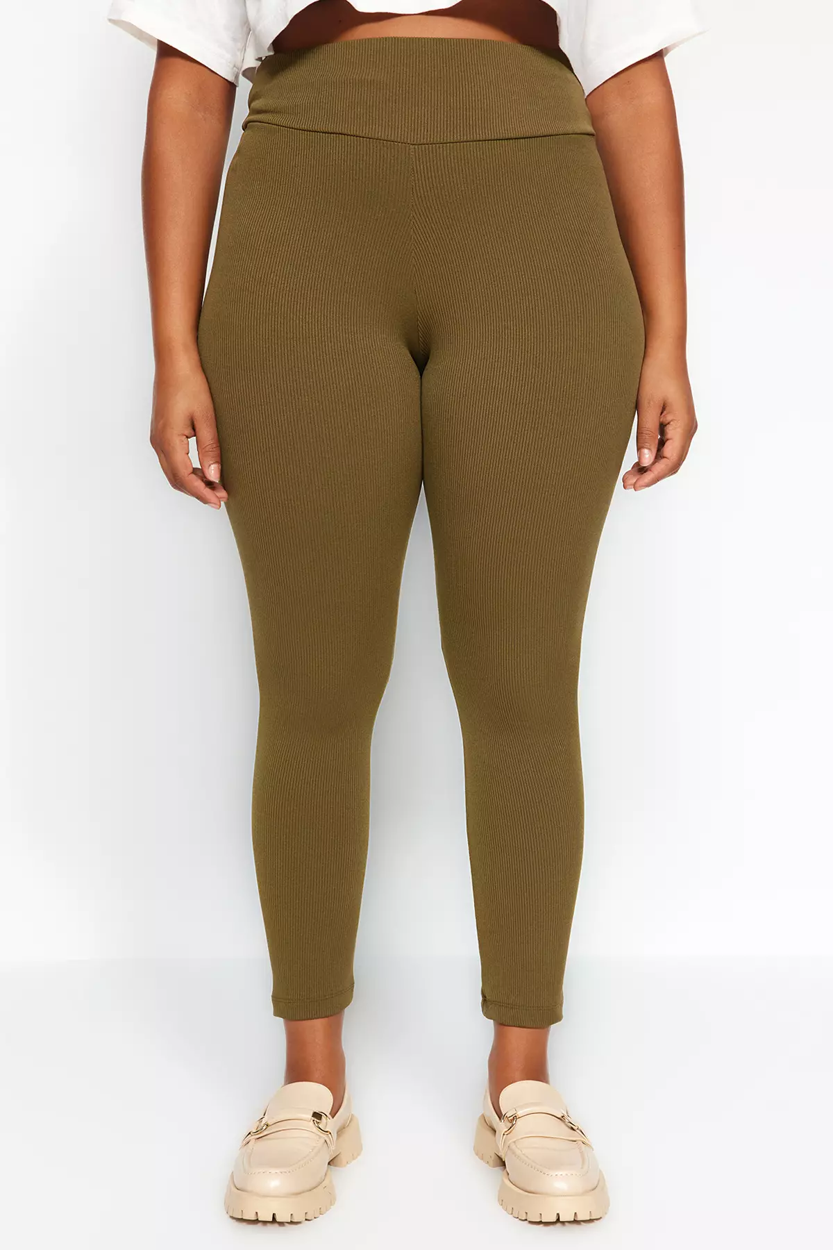 Plus size outlet khaki leggings