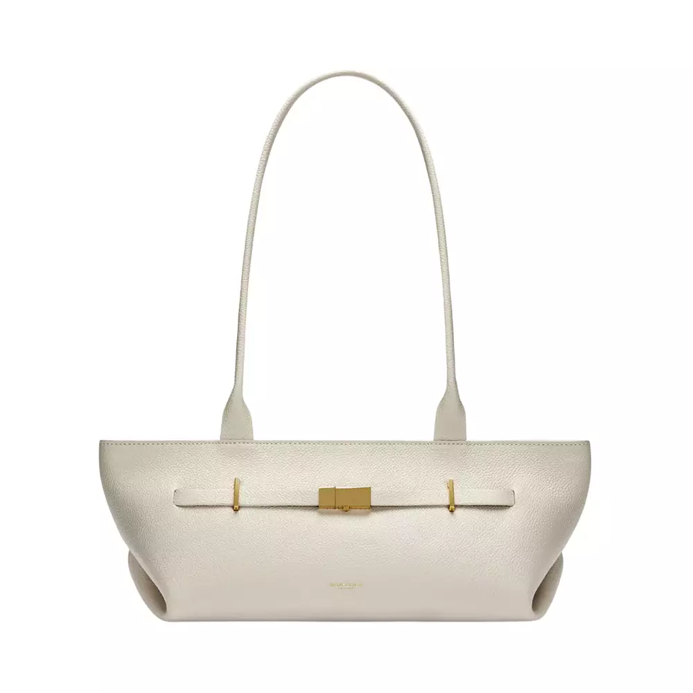 Jual DeMellier The New York Small Shoulder Bag Grained Off-White