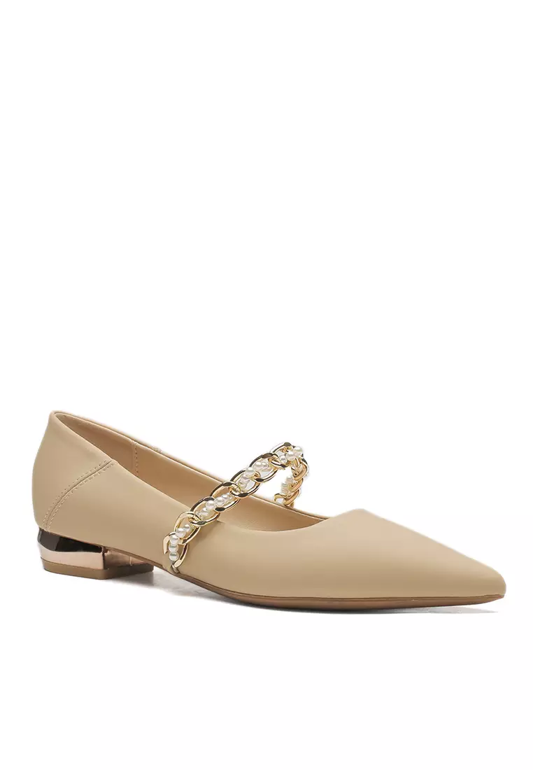 Buy Twenty Eight Shoes 2.5CM Pearl Chain Strap Mary Jane Shoes