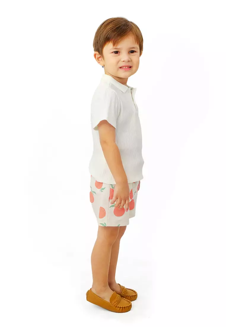 Baby Boys Rib Collar Baby Polo Shirt