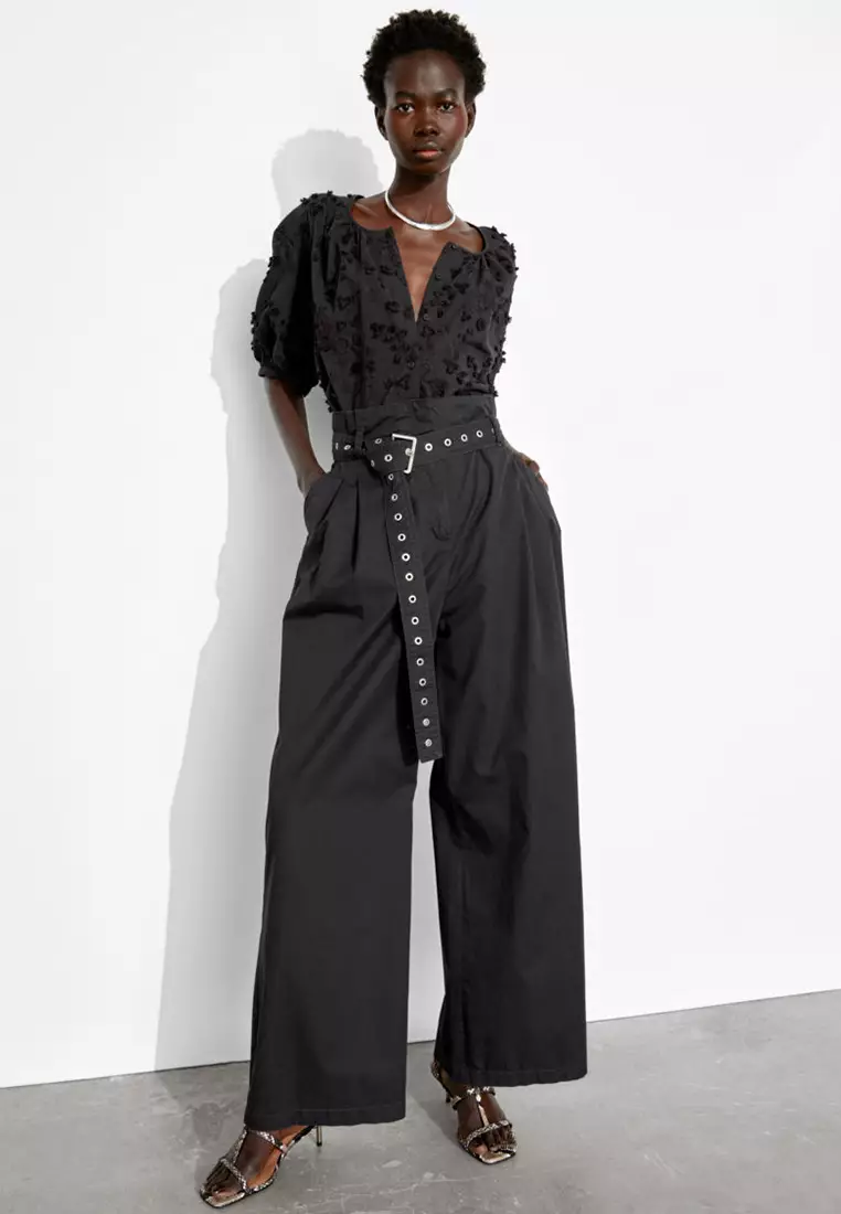 Oversized Puff-Sleeve Blouse