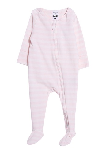 Cotton On Kids pink The Long Sleeve Zip Romper 226F1KADF68C4BGS_1
