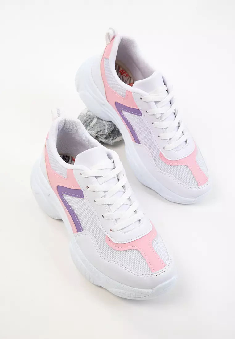 White-Powder-Lilac Women's Sneaker 20610