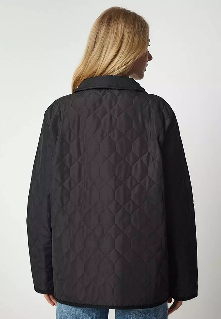 Shirt Collar Quilted Jacket