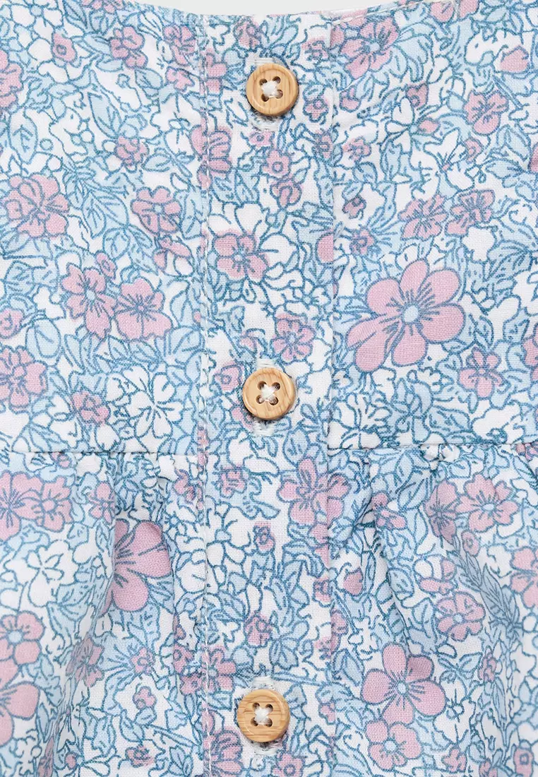 Floral Print Dungarees