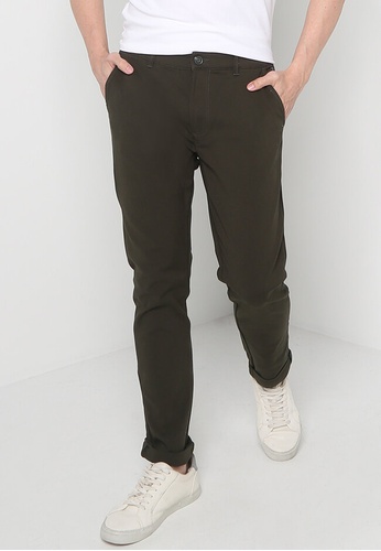 BLEND green Slim Fit Smart Pants 716E7AAD2B3230GS_1