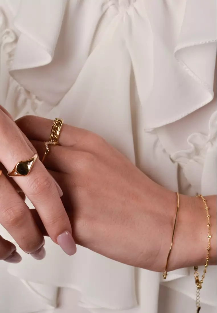 Wishbone Stacker Ring 14k Gold