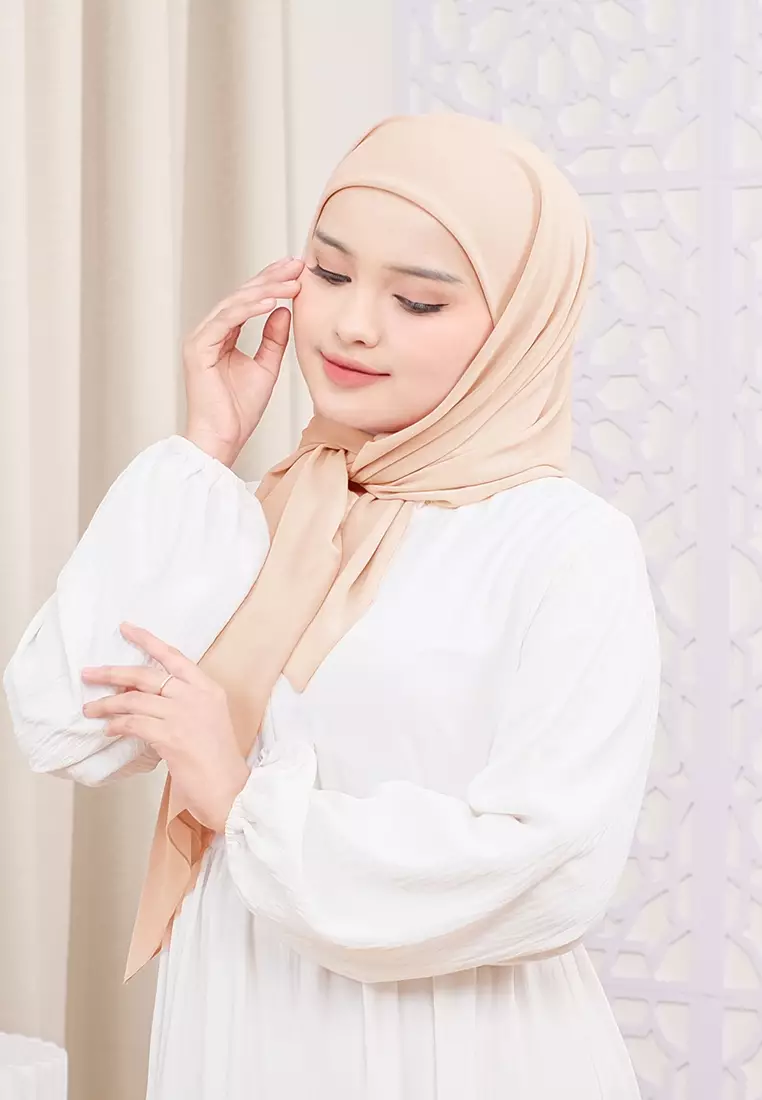 HIJAB INSTAN ALINE - PEACH CREAM