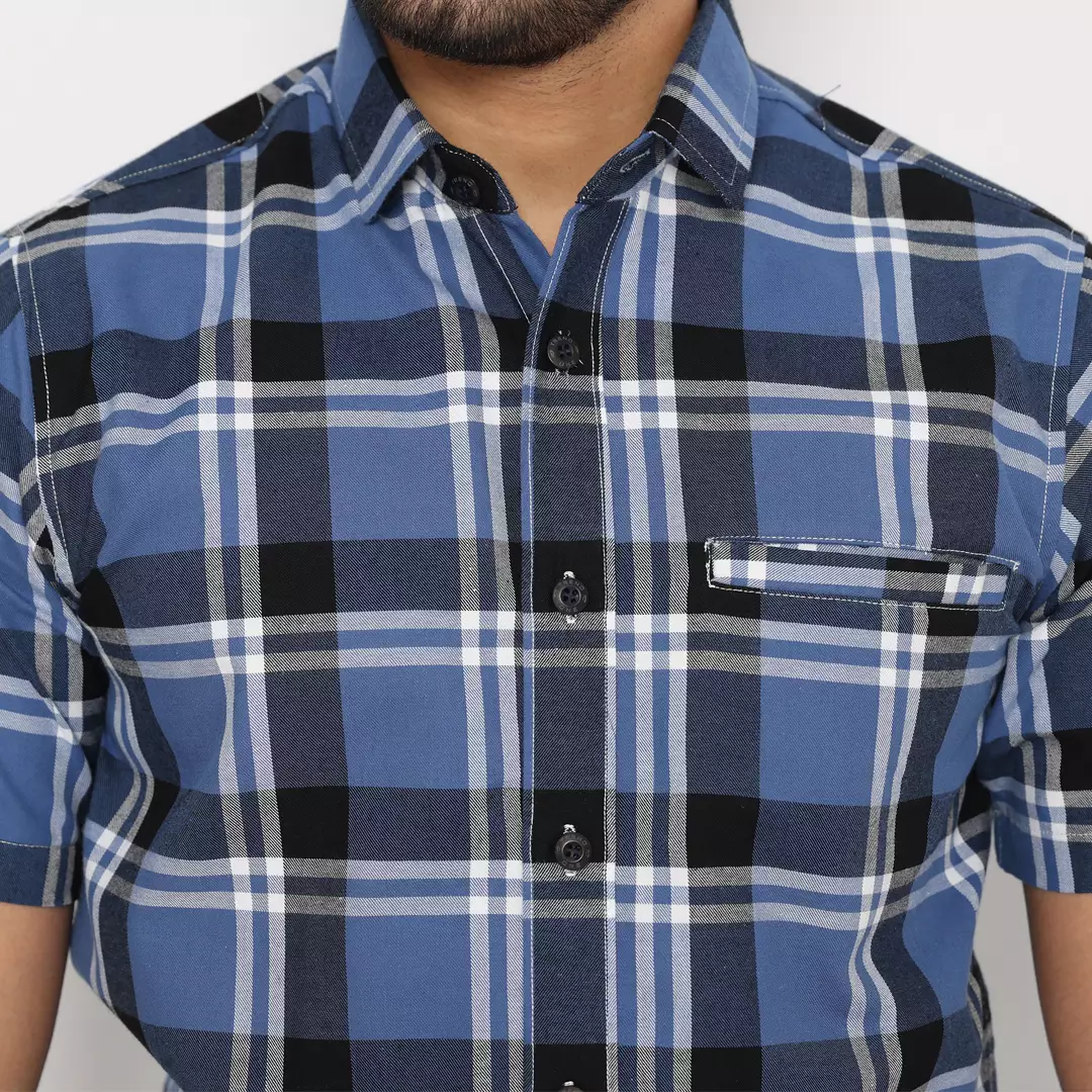 Simple Perfect Kemeja Pria Lengan Pendek Exclusive Premium Motif Kotak 2266 Bue