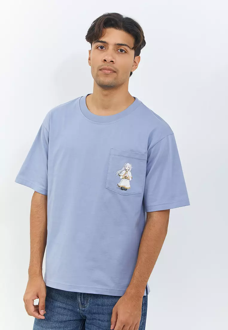 DUST Kaos Unisex Oversize Frieren Party Biru (D.74286)