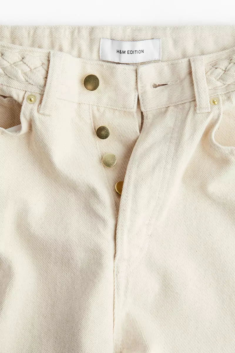 Wide braided jeans
