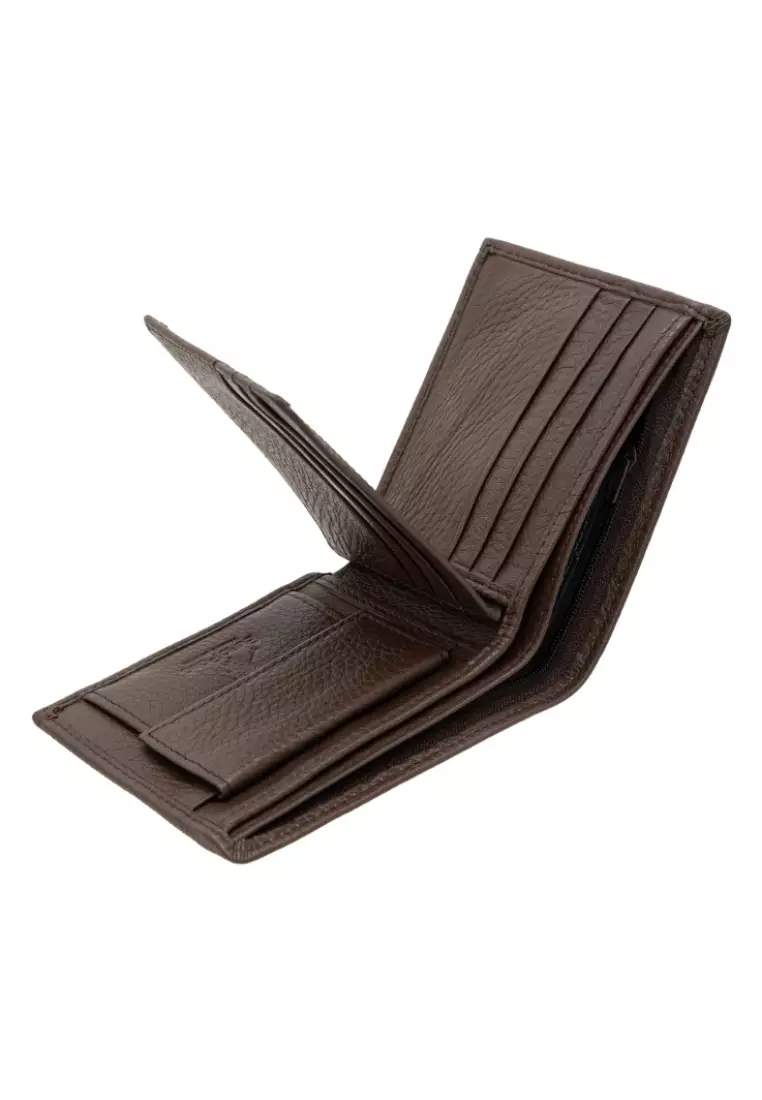 Pebble Leather Flip ID Cards Bifold Wallet EWB 40353