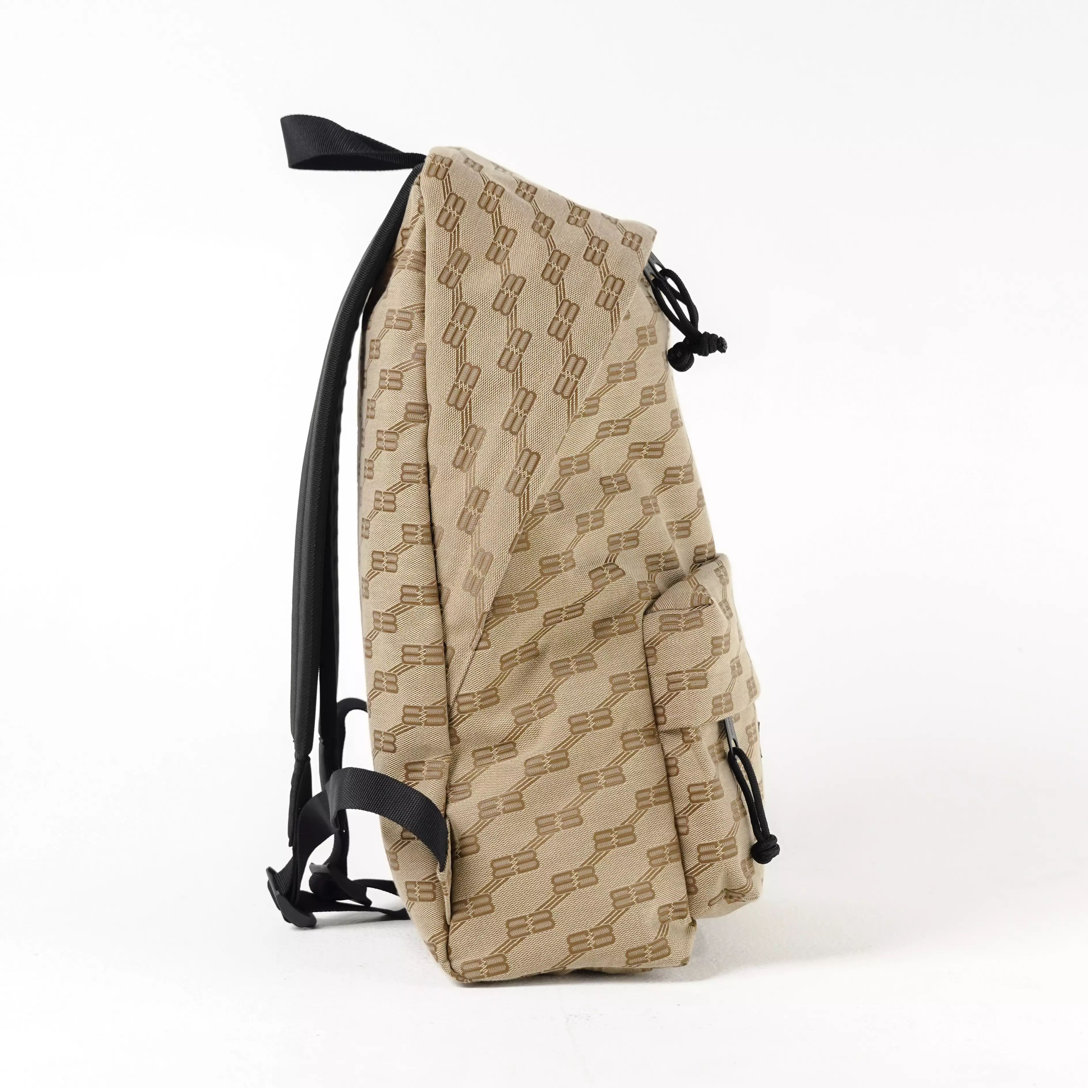Tas BALENCIAGA BB MONOGRAM JACQUARD BROWN BACKPACK 100% ORIGINAL