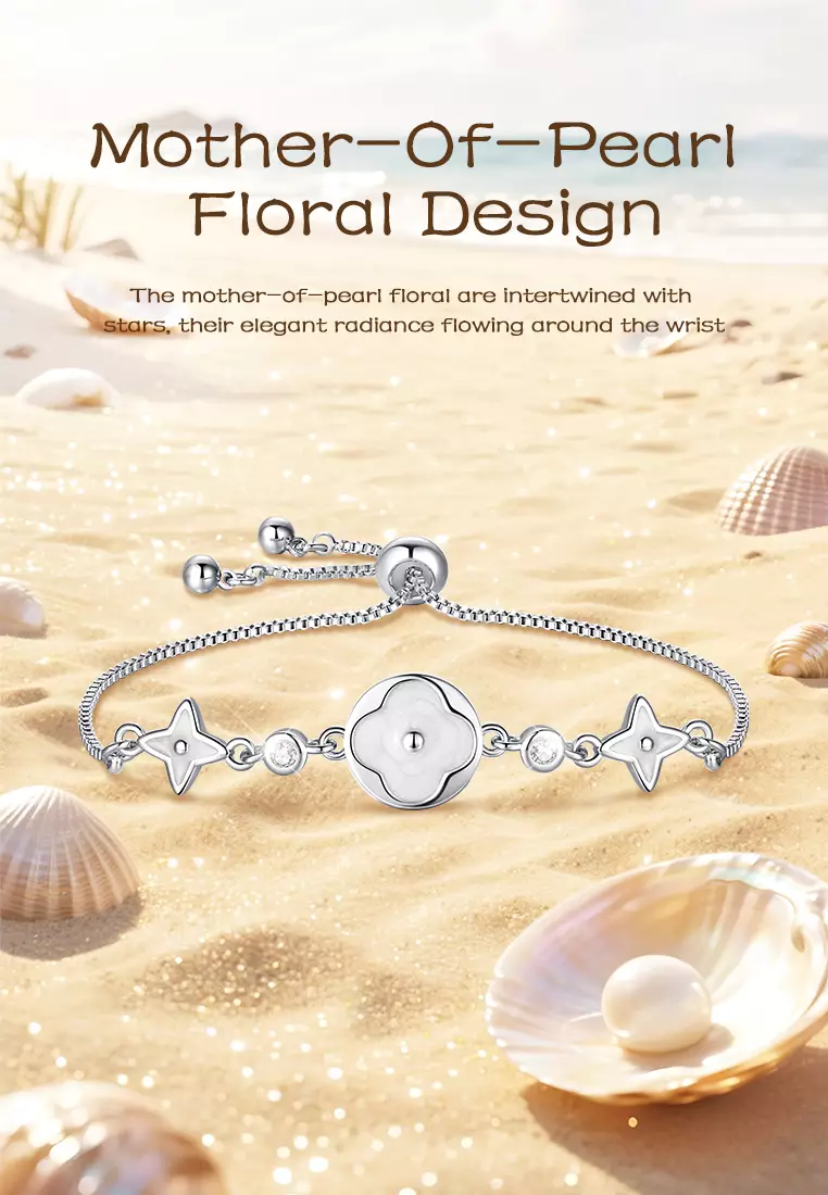 Gelang Wanita Titanium Anti Pudar Korea Fashion Elegan Gelang Cewek Bracelets silver