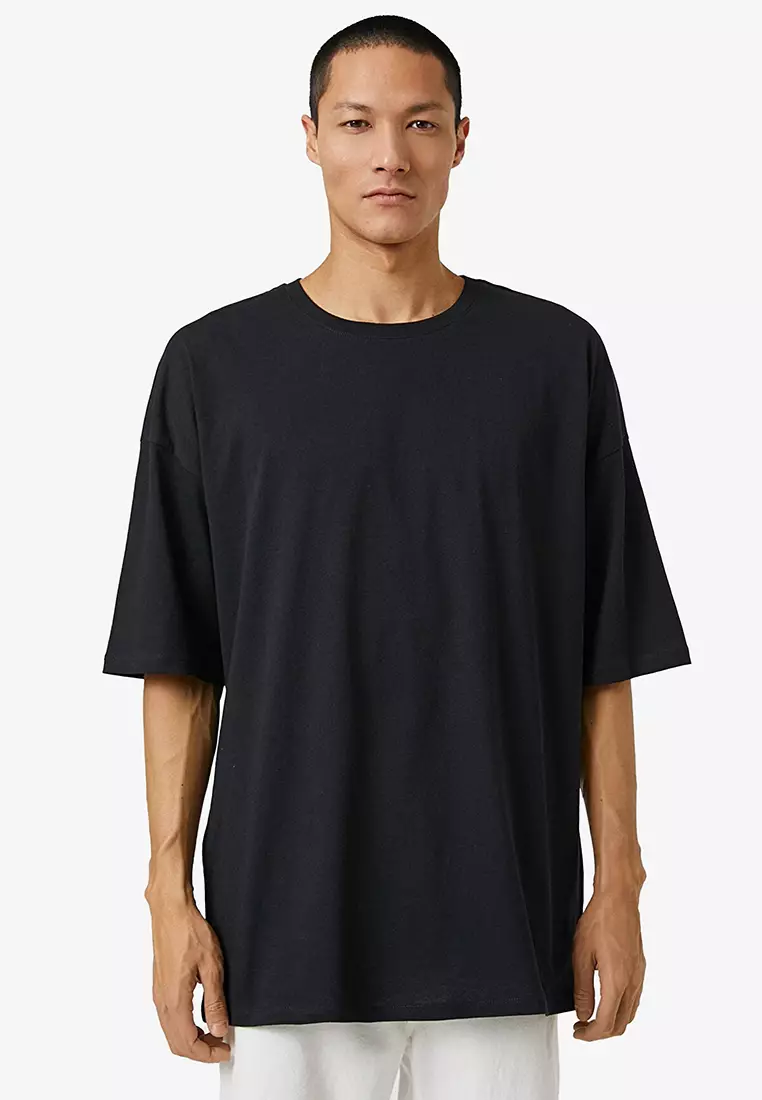 KOTON Basic Oversize T-Shirt Crew Neck Short Sleeve 2024, Buy KOTON Online