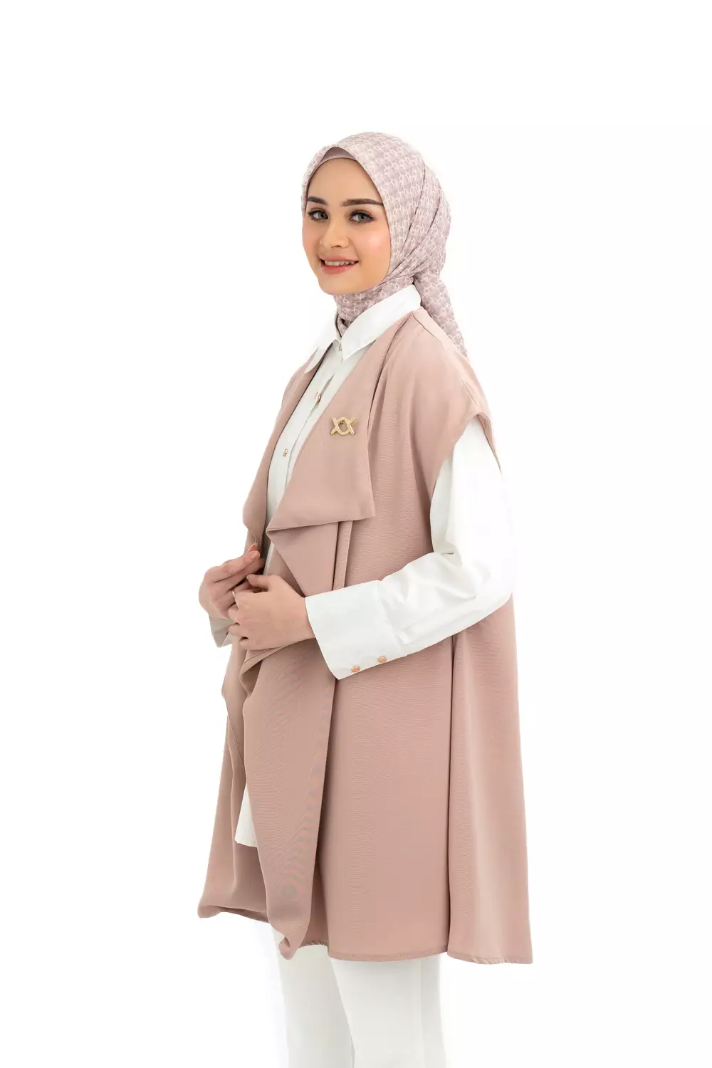 Klamby - Shara Outer Vest Dusty Rose