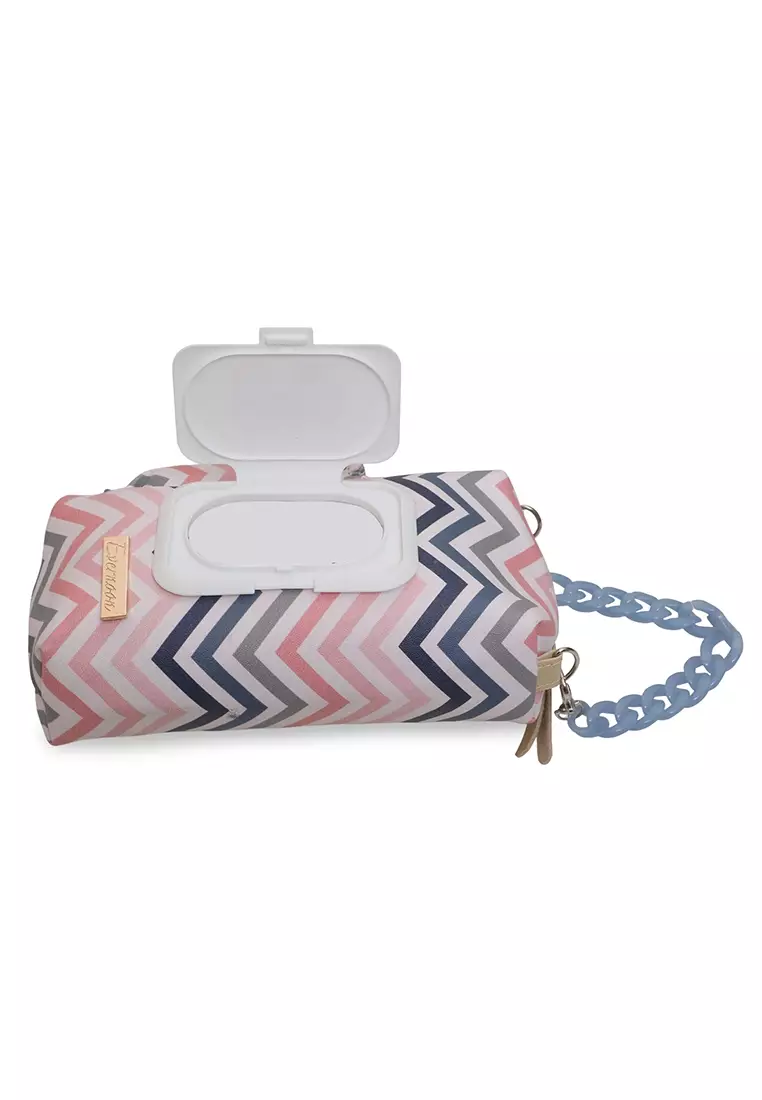 Firda Kantong Tisu 3 IN 1 Desain Simple Multi Color Dan Gambar Unik - Chevron Navy 274C