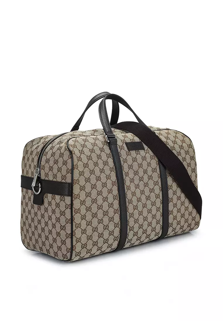 Gucci monogram duffle on sale bag