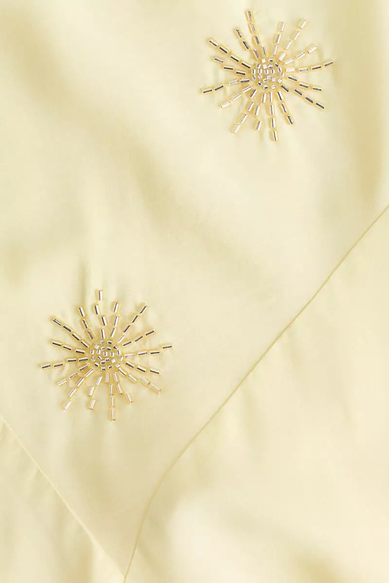 h&m yellow embroidered dress Embroidered Stripe Shirt Dress – ZAY main image 0
