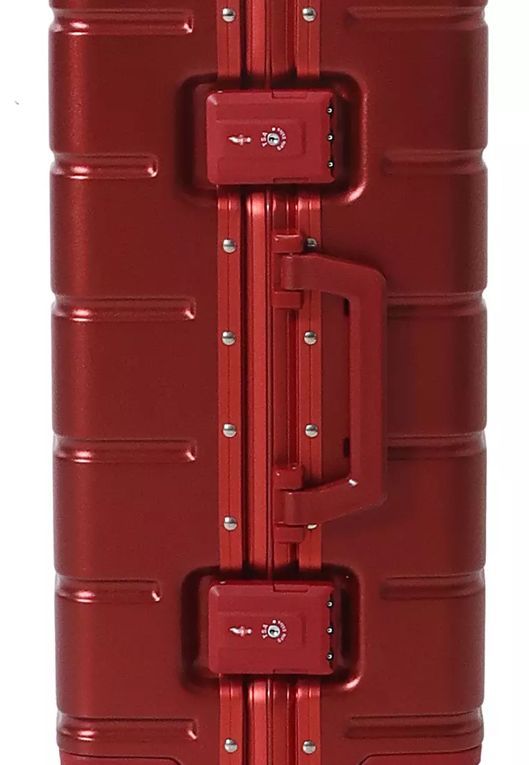 Barayev Koper Alumunium Frame Size 20 Inch Travel Bag Unisex TSA Lock Material Polycarbonate ORIGINAL - Red
