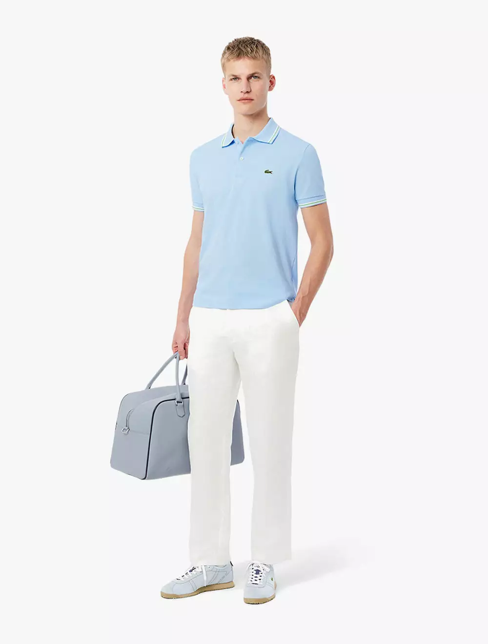 Regular Fit L.12.12 Petit Piqué Polo Shirt - Blue