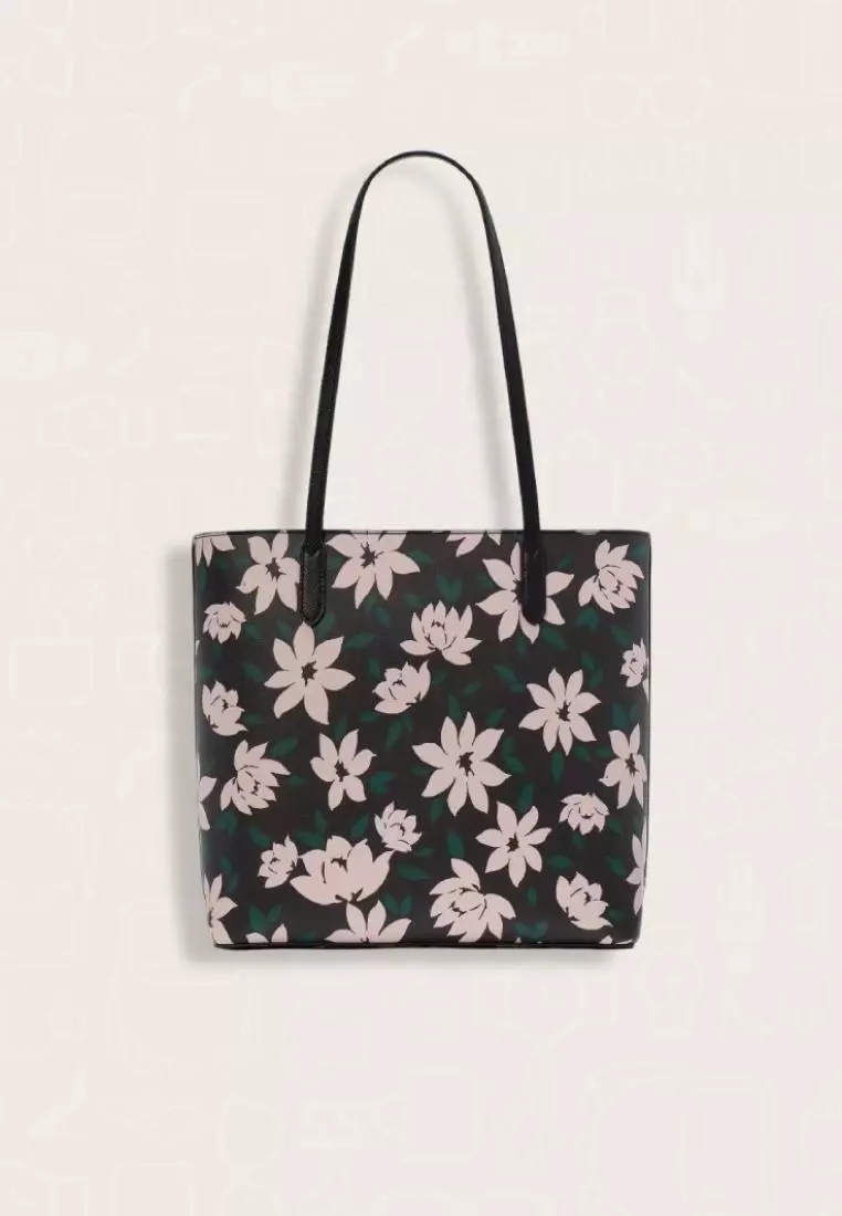 Kate Spade Jana Winter Blooms Medium Tote Black Multi