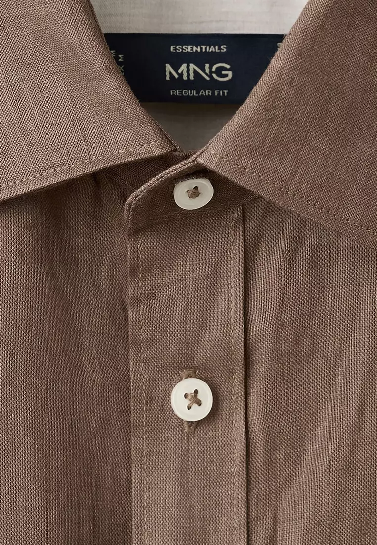 Regular-Fit 100% Linen Shirt