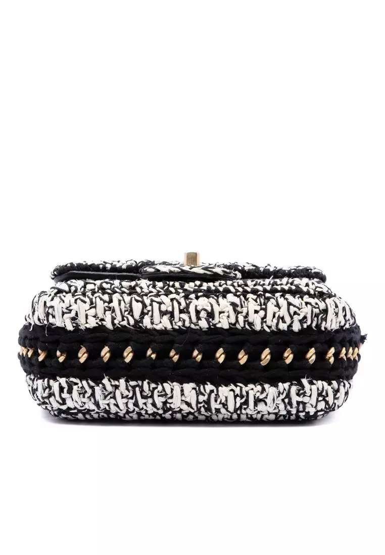 Pre-Loved Chanel Raffia Braided With Love Flap