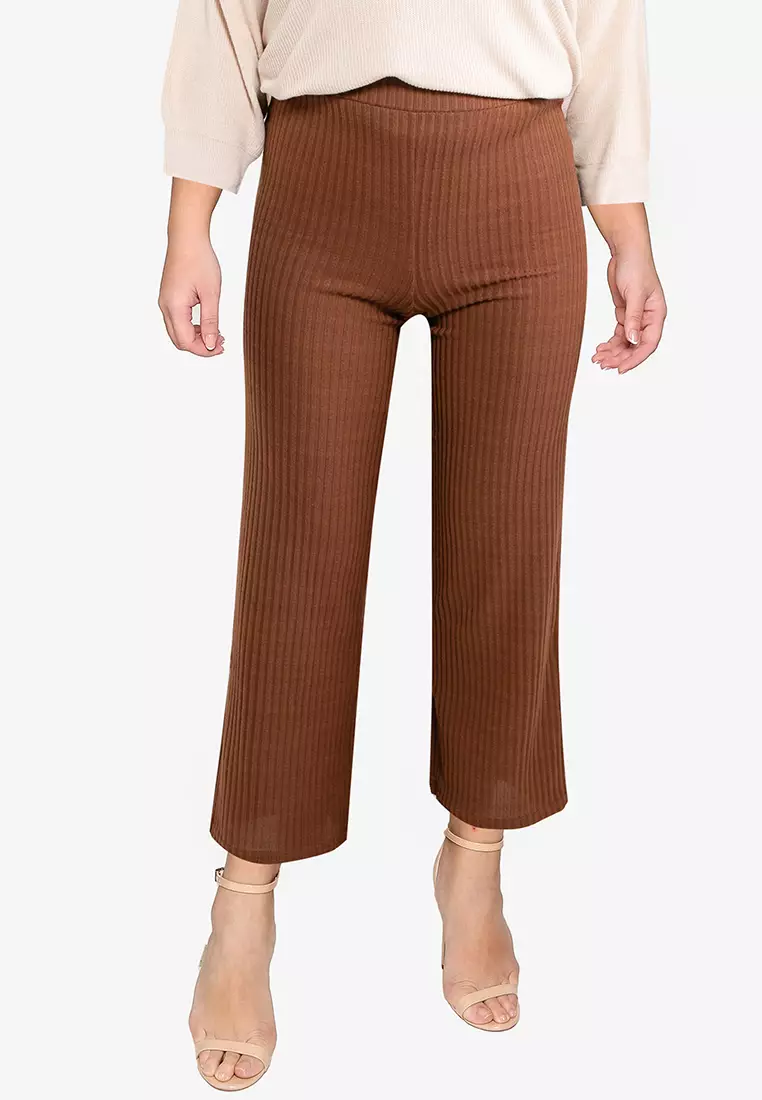 Tan Houndstooth Pants - High-Waisted Trousers - Trouser Pants - Lulus