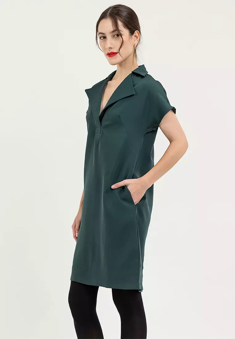 Carvy Collared Column Dress