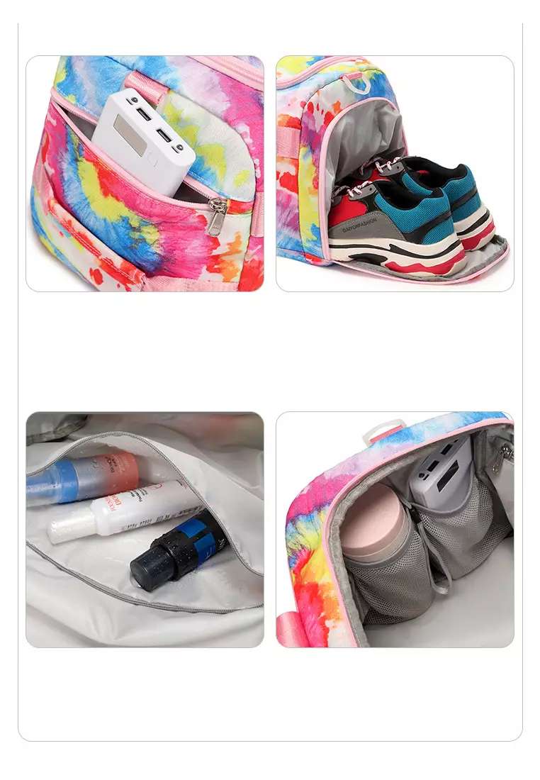 Stowable Duffel Bag With Shoes Compartment