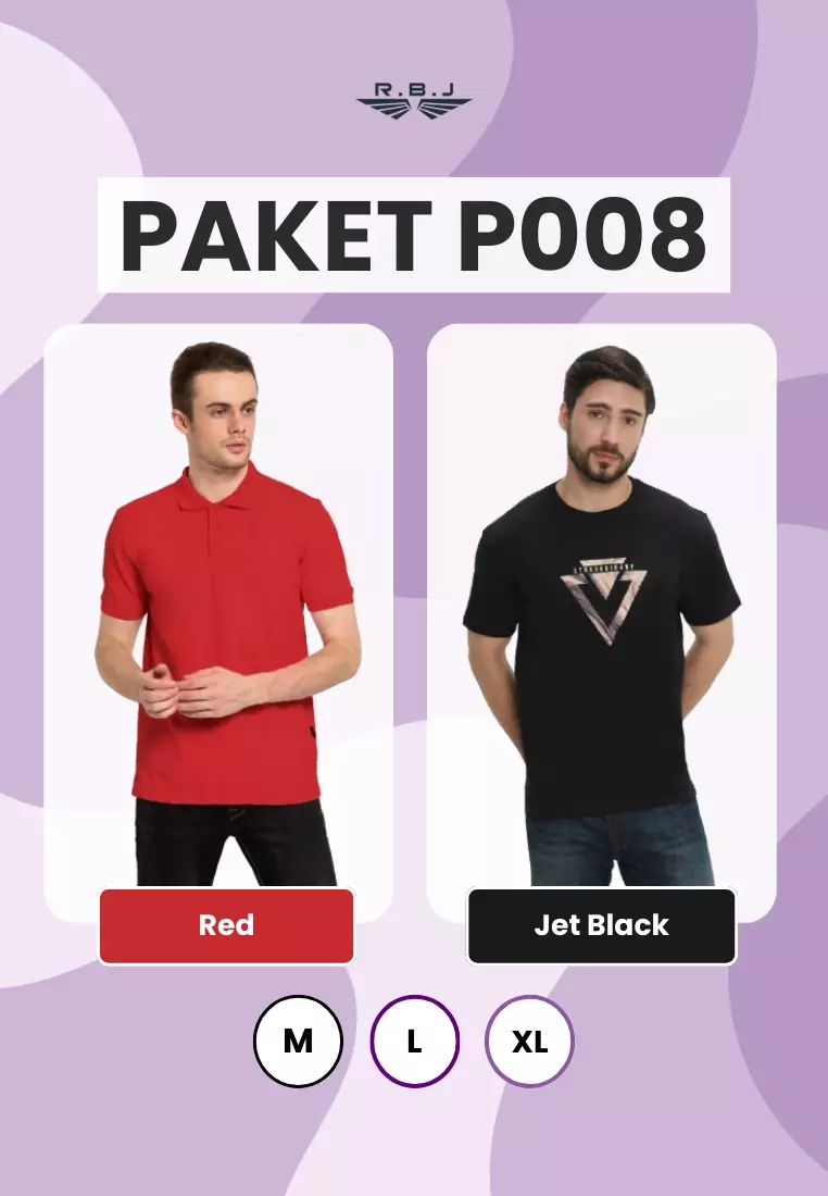 Buy 1 Get 1 Polo Shirt + T-Shirt Pria