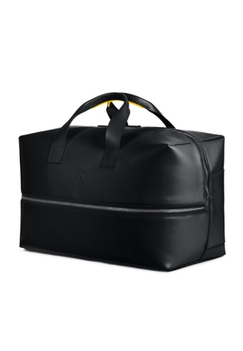 LAMBORGHINI black Automobili Lamborghini® Pure Black Calf Leather Travel Bag Made in Italy 0B5B6AC82B2C2EGS_1