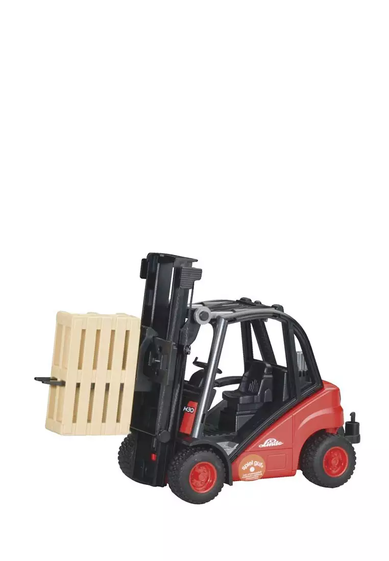 Bruder Toys 2511 -Linde fork lift H30D with 2 pallets