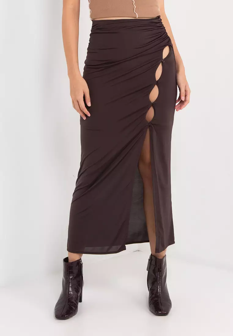 Brown on sale skirt topshop