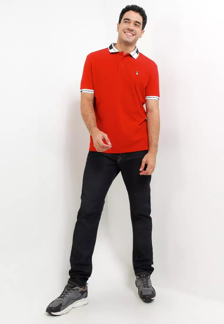 Loup Jacquard Collar Polo Shirt