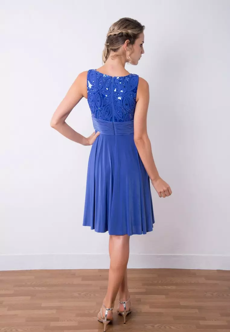 Charming Polyester Chiffon Beaded Cocktail Dress
