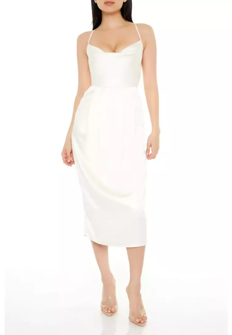 Forever 21 white midi dress top