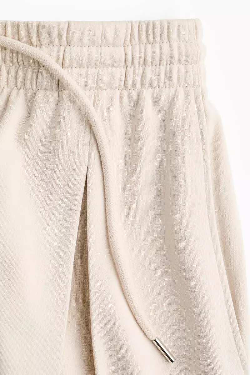 Pleat-detail drawstring trousers