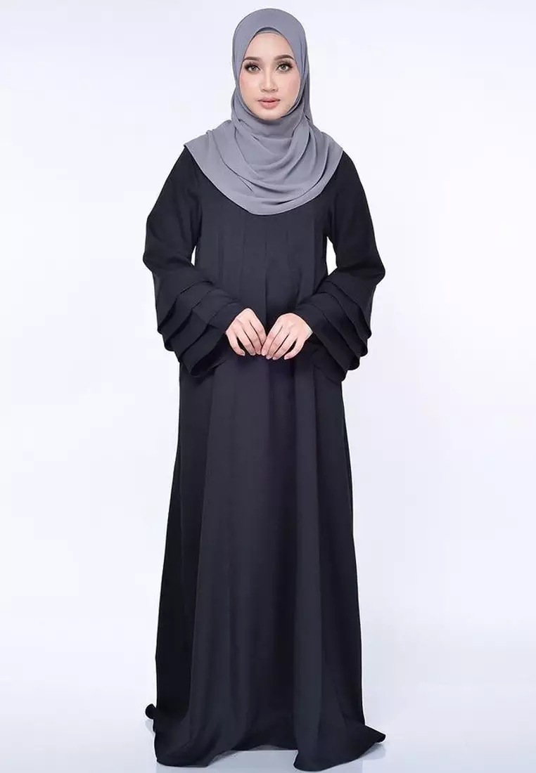 Laura Abaya Long Dress in Dark Blue