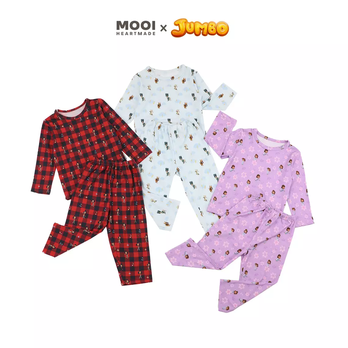 Mooi x Jumbo Setelan Anak Unisex Tencel Long Pajamas Kids - Meri